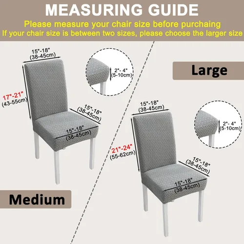 Vista 2 de Fundas elásticas para sillas de comedor, fundas de asiento para sillas de comedor, juego de 4/6 fundas para sillas de cocina para el hogar, hotel