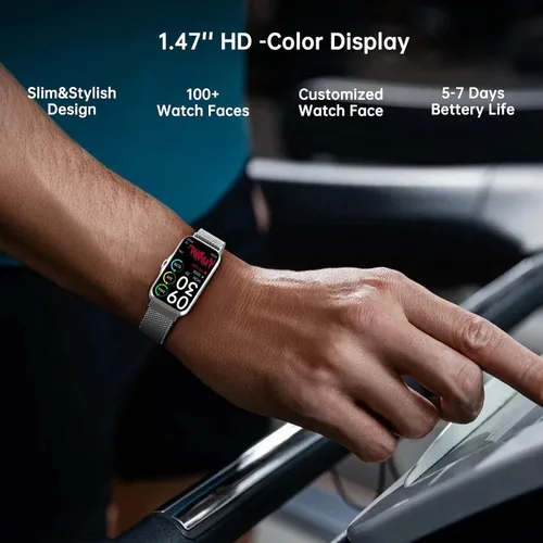 Vista 6 de Sunorshop - Reloj inteligente de salud y fitness, reloj inteligente con monitor de frecuencia cardíaca y oxígeno en sangre 24/7, monitor de sueño