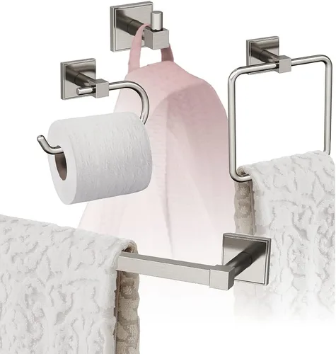 Vista 11 de Amerock Níquel cepillado Appoint 5 piezas Juego de accesorios de baño