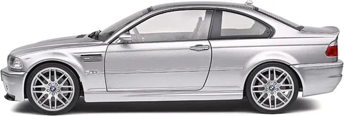 Vista 2 de Solido S1806503 1:18 2003 BMW E46 CSL Coupe-Silver Grey Coche miniatura coleccionable, Unisex Adulto