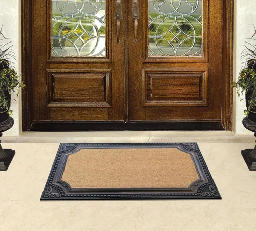 Vista 6 de A1HC - Tapete para puerta de entrada, 24 x 39 pulgadas, duradero, grande, para exteriores, antideslizante, con parte trasera de goma, perfil