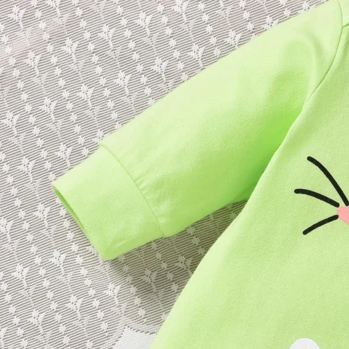 Vista 6 de Aalizzwell Mameluco de Pascua para bebés y niñas con sombrero de oreja de conejo