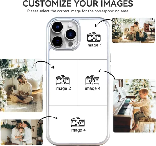 Vista 3 de Funda de teléfono personalizada para iPhone 17, 16, 15, 14, 13, 12, 11 Pro/Max/Plus/XR, fundas personalizadas, diseña tu propia funda perfecta