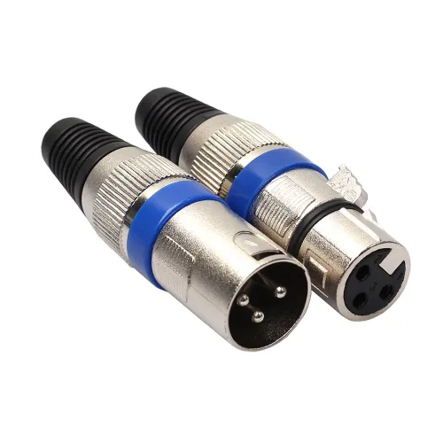 Vista 3 de VizGiz Paquete de 4 conectores XLR macho y hembra adaptador de cable de conector de micrófono de 3 pines conector de conector de audio DMX mezclador