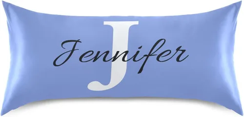 Vista 42 de Fundas de almohada negras personalizadas de seda con cierre de sobre, funda de almohada de satén tamaño estándar para personas que duermen