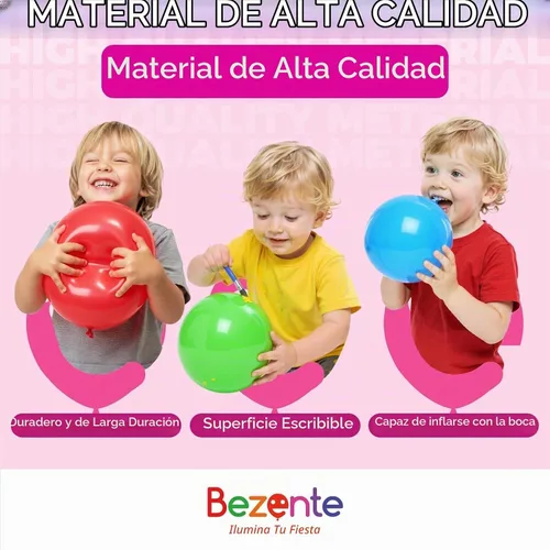 Vista 6 de Bezente Globos arcoíris de 18 pulgadas, paquete de 30 unidades, de látex 01-Assorted-G01