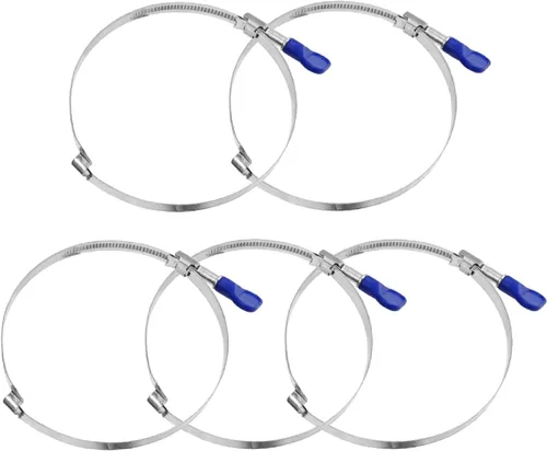 Vista 11 de POWERTEC Abrazadera de manguera de doble alambre de 2-1/2 pulgadas con perno, 10 abrazaderas de manguera ajustables para colector de polvo, manguera