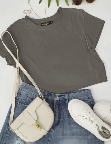 Vista 6 de MEROKEETY Camisetas cortas de verano de manga corta con cuello redondo para mujer 2023