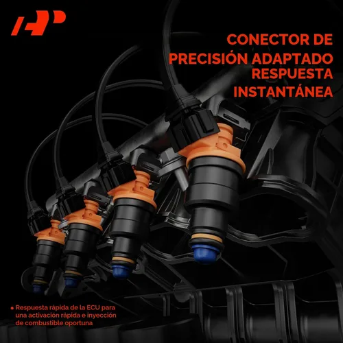 Vista 6 de A-Premium 4 agujeros 4 piezas inyectores de combustible compatibles con Jeep Compass 2007-2017, Patriot 2007-2017 y Dodge Journey 2009-2015, Avenger