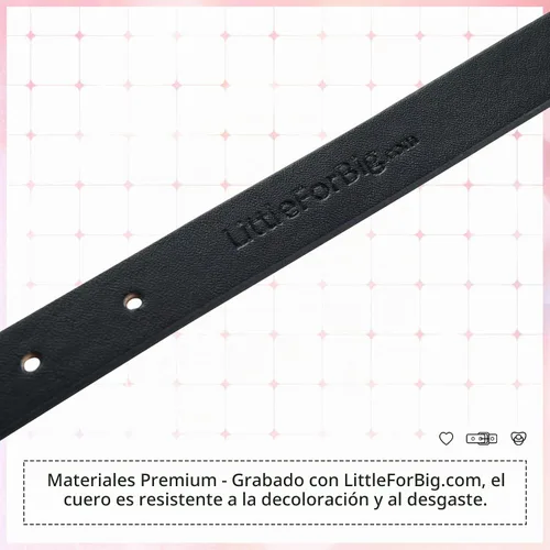 Vista 7 de Littleforbig Juego de chupete y mordaza de cuero con correa ajustable Gen II Negro