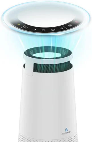 Vista 9 de DH Lifelabs Purificador de aire para el hogar, purificador de aire ionizador para alergias, filtro purificador de aire HEPA elimina el olor