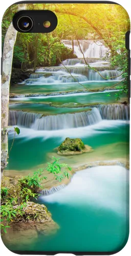 Vista 13 de Funda para iPhone 15 Tropical waterfall ponds