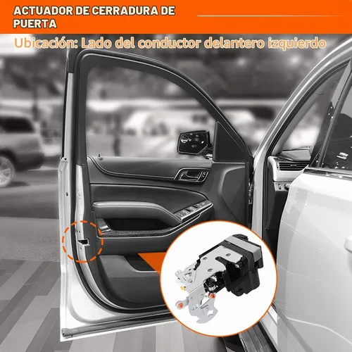 Vista 5 de Actuador de Bloqueo de Puerta - Delantero Izquierdo Lado del Conductor - Compatible con 2001-2007 Cadillac Escalade Chevy Avalanche, Silverado