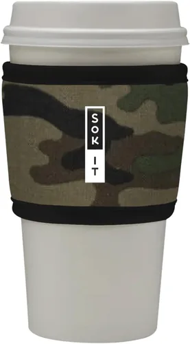 Vista 76 de Sok It HotSok Coffee & Tea - Funda de neopreno con aislamiento reutilizable (floral abstracto)