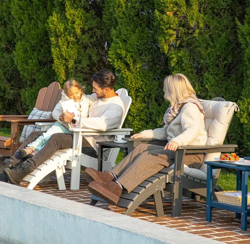 Vista 2 de KINGYES Otomana Adirondack plegable para silla Adirondack, Aruba