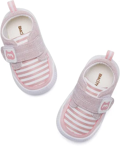 Vista 3 de BMCiTYBM Zapatos para bebé niño y niña, suaves, antideslizantes, ligeros, para caminar por el primer paso de 6, 9, 12, 18, 24 meses