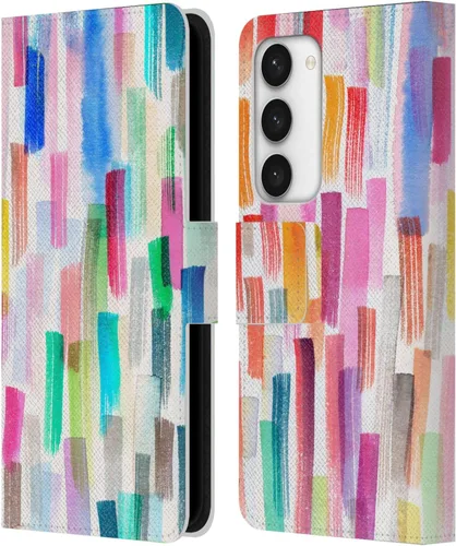 Vista 156 de Head Case Designs Officially Licensed Ninola Brushstrokes Multi Colorful Leather Wallet Case Compatible with Samsung Galaxy A07 4G