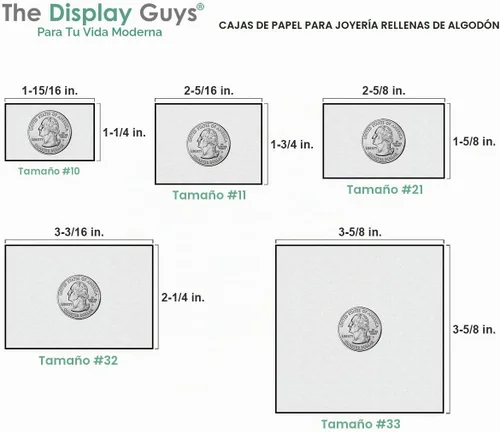 Vista 6 de TheDisplayGuys - 25 cajas de regalo de cartón con insertos - lámina dorada