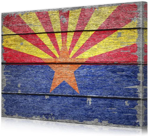 Vista 43 de DECORARTS - Arte de pared enmarcado con bandera de los Estados Unidos. Impresiones giclée en lienzo para decoración de pared. Total