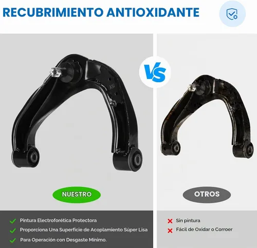 Vista 3 de Brazos de control superiores delanteros con rótula para Nissan Pathfinder Frontier 2005-2019, 2005-2012, Xterra 2005-2015 Kit de suspensión K621245