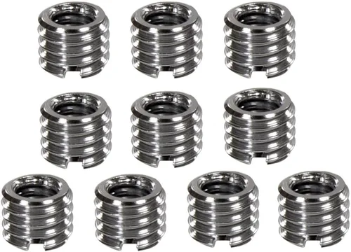 Vista 2 de Foto&Tech Adaptador de rosca de trípode de metal de 1/4 a 3/8 pulgadas, adaptador de tornillo de conversión de montaje fácil para trípode monopié