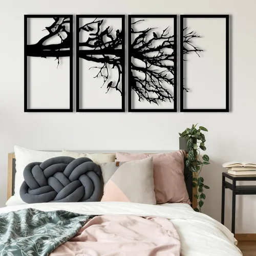 Vista 4 de Arte de pared de metal árbol de la vida, decoración de pared de metal árbol de la vida, arte de pared de metal para árbol genealógico, decoración