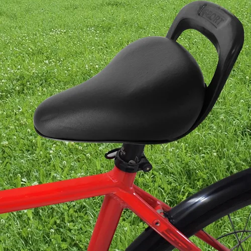 Vista 2 de Asiento de bicicleta para niños impermeable silla de bicicleta con mango de PU asiento de bicicleta elegante curvo reemplazo asiento de bicicleta