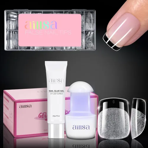 Vista 17 de AILLSA Kit de uñas de gel sólido pegamento para uñas para uñas postizas acrílicas, kit de extensión de uñas de gel con lámpara de uñas