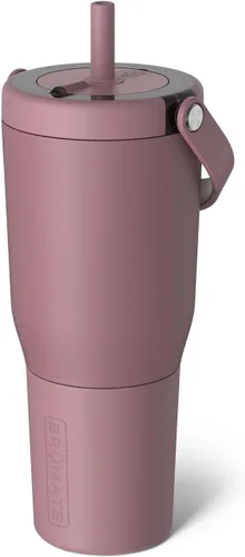 Vista 48 de BrüMate Resa - Vaso de viaje 100% a prueba de fugas de 25 onzas con asa y pajilla, popote SoftSip flexible, funda de silicona para mayor