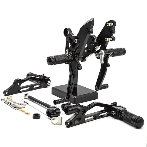 Vista 3 de FXCNC CNC Grom Billet - Juego de clavijas traseras para motocicleta, reposapiés totalmente ajustables, compatible con GROM MSX125 2012 2013 2014