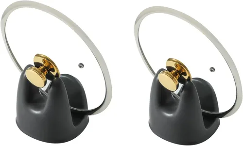 Vista 18 de Nihow Soporte para tapa de olla: soporte estable para tapa de sartén de cerámica para decoración de encimera de cocina, encimera, estufa, resistente
