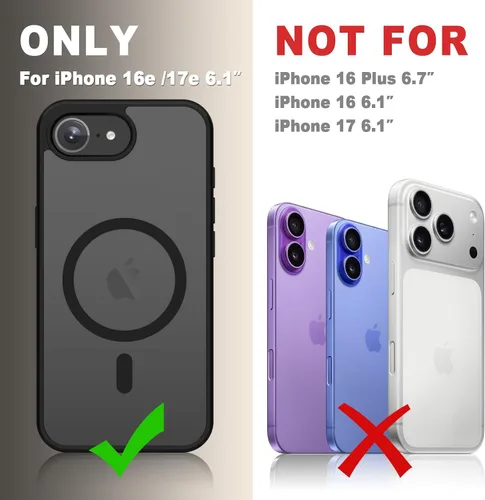 Vista 1051 de Funda para Google Pixel 10 Pro XL, cubierta magnética mate, color negro Fit for MagSafe, Screen Protector included, Shockproof Military Grade