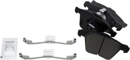 Vista 4 de TRQ Kit de pastillas de freno delantero y rotor, kit químico de freno, pastillas de freno de cerámica compatible con Volvo XC90 2003-2009