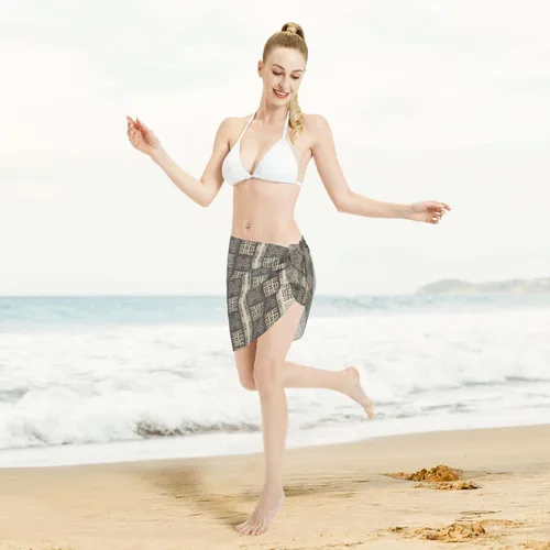 Vista 5 de DKJlitter Women Chiffon Short Sarongs, Beach Wrap Skirts Bikini Swimsuit Cover Ups