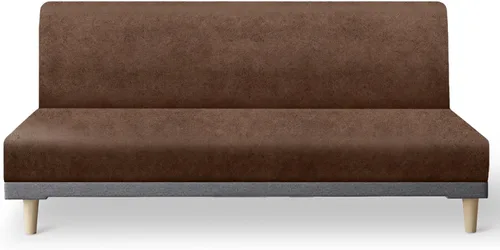 Vista 50 de molasofa - Funda elástica para futón de aspecto de cuero, cubierta para sofá sin brazos, protector de muebles con parte inferior elástica, funda