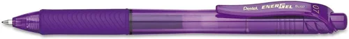 Vista 2 de Pentel EnerGel X Bolígrafo de gel retráctil, violeta, mediano (PENBL107V)