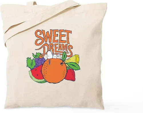 Vista 12 de CafePress Snoopy Un verdadero manjar Bolso de compras reutilizable de lona natural color beige