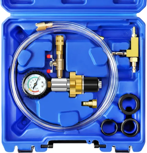 Vista 11 de JIFETOR Kit de herramientas de recambio de refrigerante universal de tipo vacío para sistema de enfriamiento, negro Automotive Radiator Water Tank