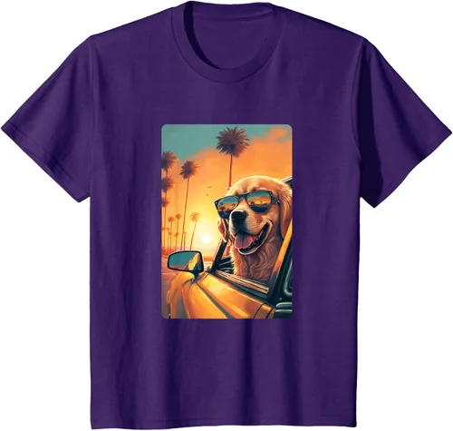 Vista 29 de Golden Retriever - Camiseta divertida de Golden Retriever con lentes, Negro