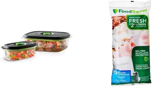 Vista 8 de FoodSaver Recipientes al vacío y bolsas reutilizables de galón (8 unidades)