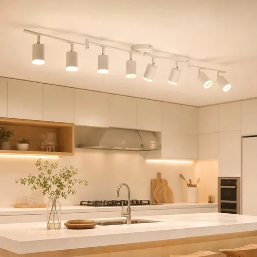 Vista 15 de Bojim Cabeza ajustable blanca del techo de los accesorios de iluminación de Blanco