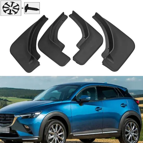Vista 2 de 4 unids Auto Part Car Mud Flap Guard Guardabarros Guardabarros Guardabarros Compatible para Mazda CX-3 2019+