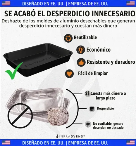 Vista 2 de Bandeja de goteo para Ninja Woodfire Outdoor Grill Pro XL, Pro Connect XL, OG850 OG951 Bandeja de silicona reutilizable, no desechable y resistente