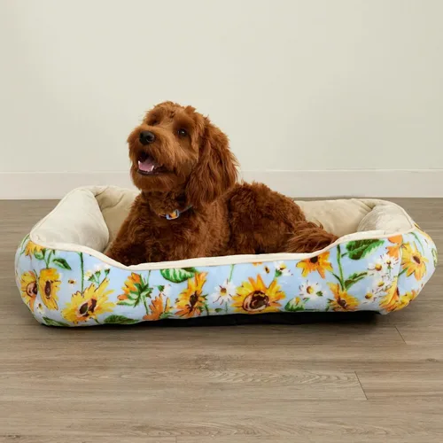 Vista 4 de Vera Bradley Cama de felpa para mascotas para mujer, Cielo de girasol