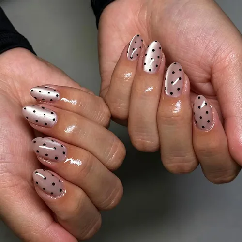 Vista 9 de Uñas postizas medianas a presión, color marrón, 24 unidades Color-3Color-3)