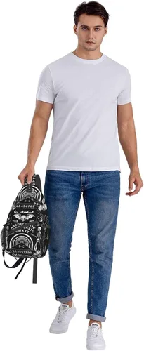 Vista 9 de Mochila vintage de elefante, unisex, bolsa cruzada en el pecho, bolsa de hombro para mujeres y hombres, senderismo y viajes