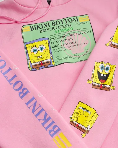 Vista 2 de Nickelodeon Sudadera de forro polar unisex de Bob Esponja - Sudadera con capucha para hombre y mujer