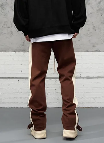 Vista 32 de Pantalones deportivos de gamuza sintética para mujer, pantalones de baile acampanados para hombre