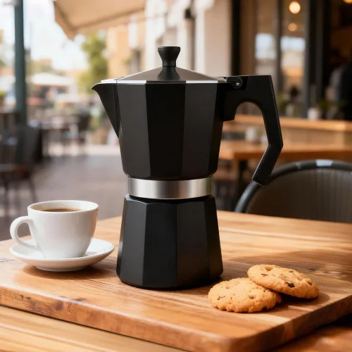 Vista 5 de wedrink Cafetera de Espresso de 3 Tazas para Estufa, Olla de Moka de Aluminio Percolador (150ml)
