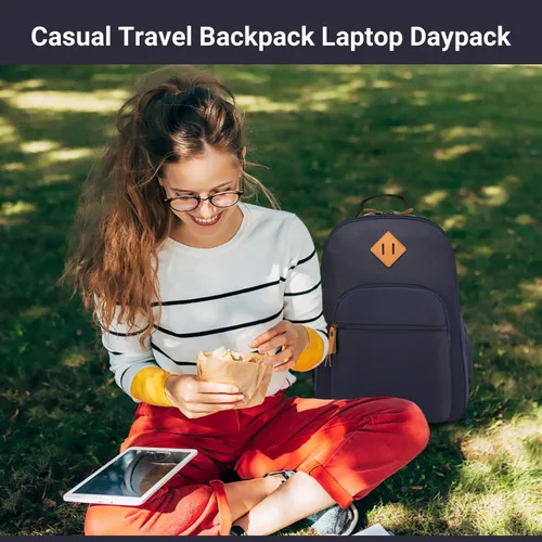 Vista 123 de Leaper Mochila para laptop para mujer: linda mochila floral para escuela, universidad, viajes, trabajo, mochila ligera para niños, Negro margarita
